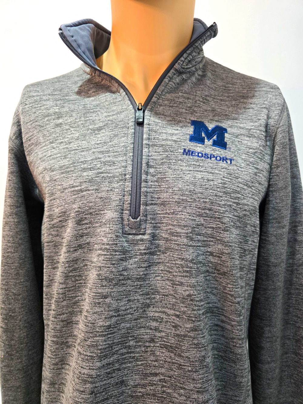 Adidas Michigan MedSport ClimaWarm Quarter Zip Pullover Mens Small Gray